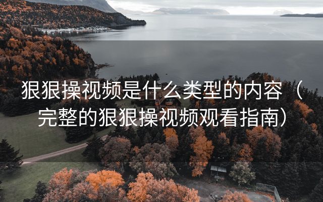 狠狠操视频是什么类型的内容（完整的狠狠操视频观看指南）